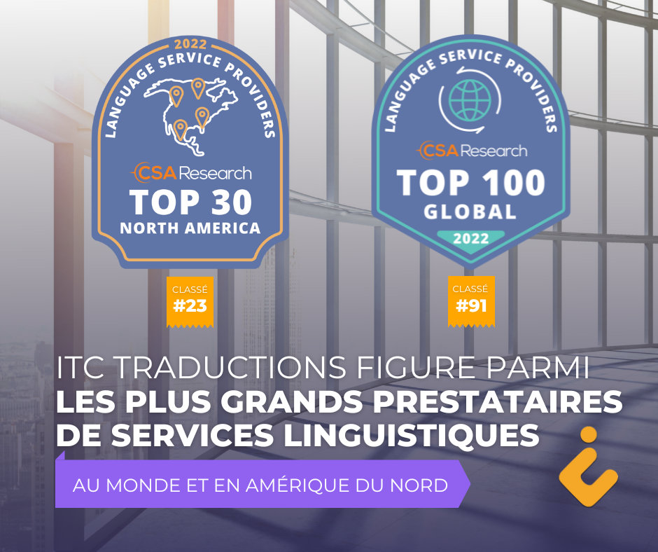 ITC Traductions Figure Parmi Les Plus Grands Prestataires De Services ...